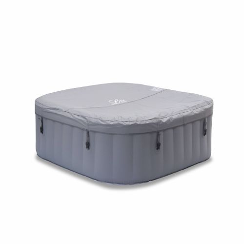 Spa Gonflable Carré – Fjord 4 Gris - Spa Gonflable 4 Personnes Carré 160 cm Pvc Pompe