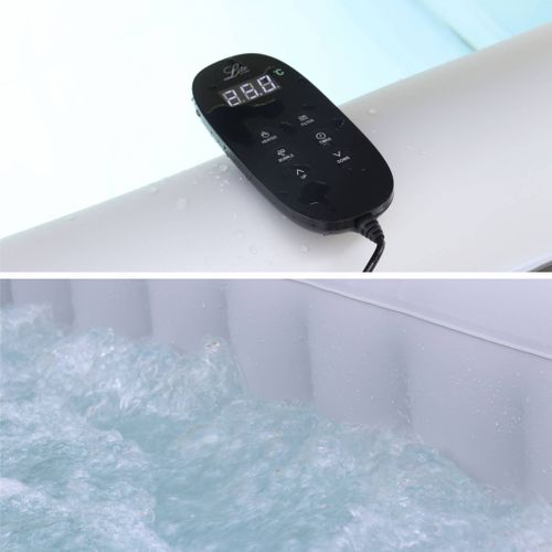 Spa Gonflable Carré – Fjord 4 Gris - Spa Gonflable 4 Personnes Carré 160 cm Pvc Pompe