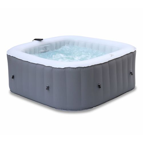 Spa Gonflable Carré – Fjord 4 Gris - Spa Gonflable 4 Personnes Carré 160 cm Pvc Pompe