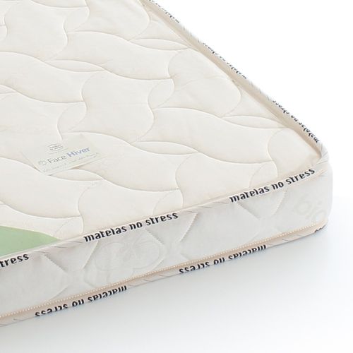 Matelas Enfant Fibre de Coco 90x190 cm Bio Accueil Latex Epaisseur 14 Cm