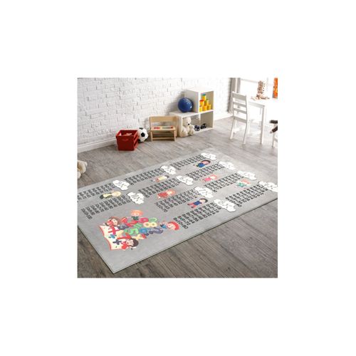 Tapis Enfant Multiplication Gris - 100x160cm
