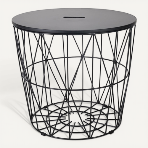 Table Basse Fany En Métal Noir D.49cm