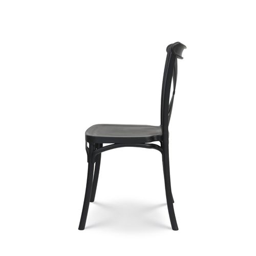 Chaise Noire Style Bistrot En Résine Polypropylène