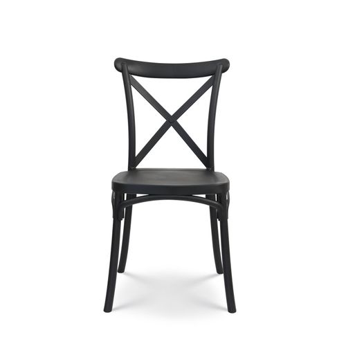 Chaise Noire Style Bistrot En Résine Polypropylène