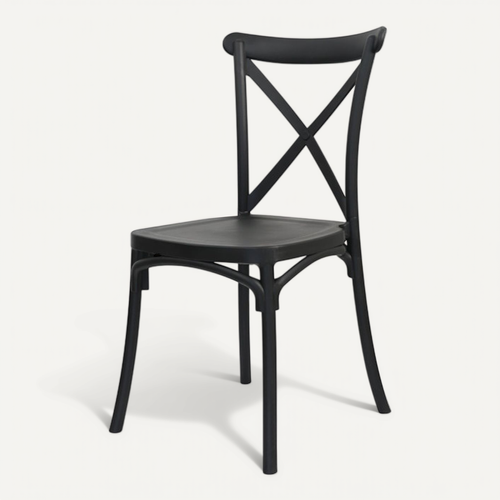 Chaise Noire Style Bistrot En Résine Polypropylène