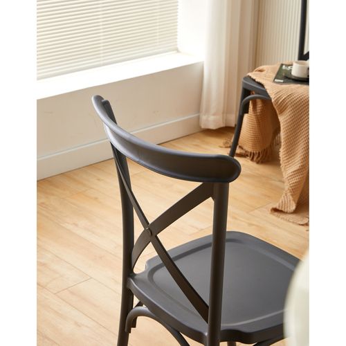 Chaise Noire Style Bistrot En Résine Polypropylène