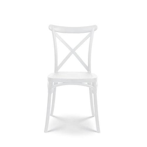 Chaise Blanche Style Bistrot En Résine Polypropylène