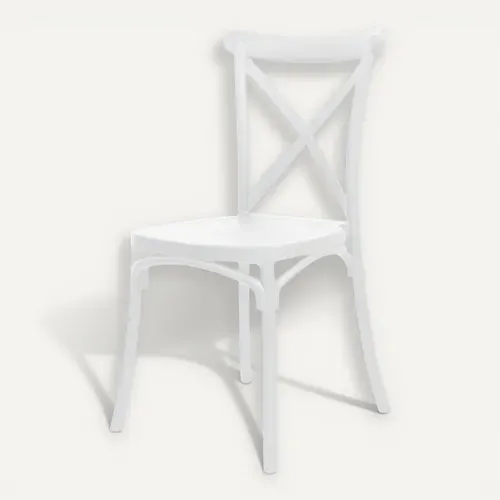 Chaise Blanche Style Bistrot En Résine Polypropylène