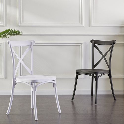 Chaise Blanche Style Bistrot En Résine Polypropylène