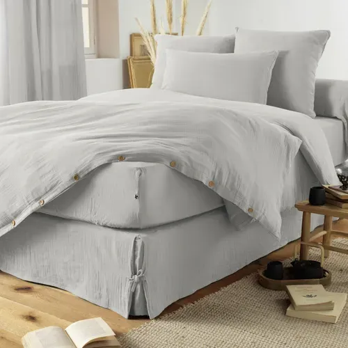 Taie D’oreiller 60 X 60 Cm – Double Gaze De Coton – Gaïa Nuage