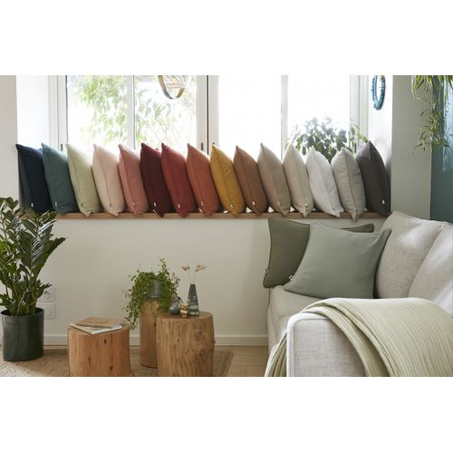 Taie D’oreiller 60 X 60 Cm – Double Gaze De Coton – Gaïa Nuage