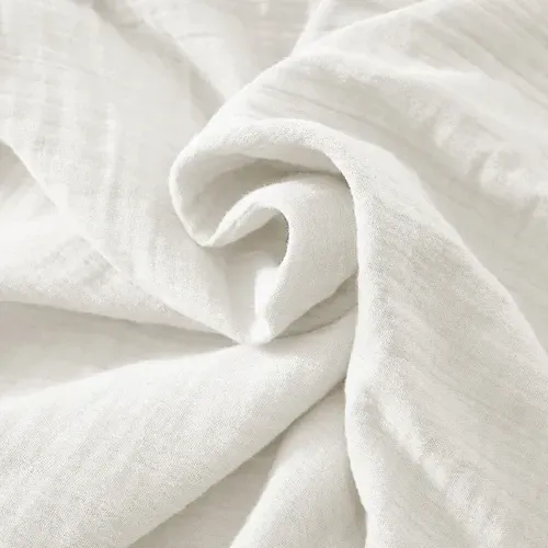 Pack Parure De Lit En Gaze De Coton 260 X 240 Cm + Drap Housse 160x200 Cm + 2 Taies 60x60 Cm - Blanc