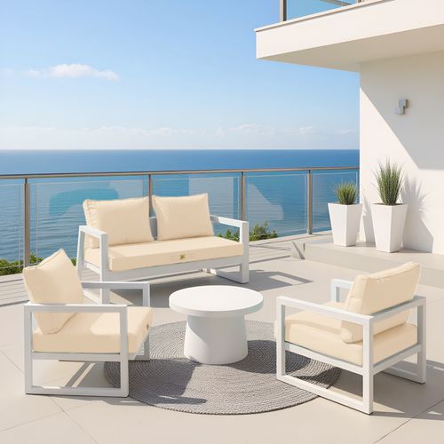 Coussins Pour Salon De Jardin Déhoussable 50x50cm Beige