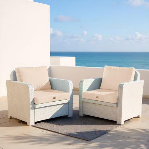 Coussins Pour Salon De Jardin Déhoussable 50x50cm Beige