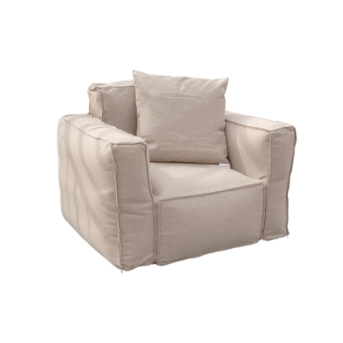 Fauteuil Salon De Jardin Modulable 90x75x65cm Beige