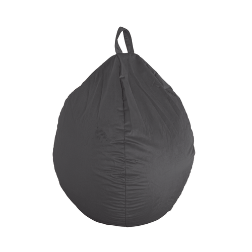 Pouf Poire XL Velours - 120x110 Cm - Gris