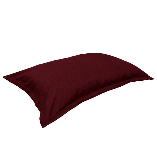Pouf Intérieur XL - Housse Effet Lin - 150x100cm - Prune