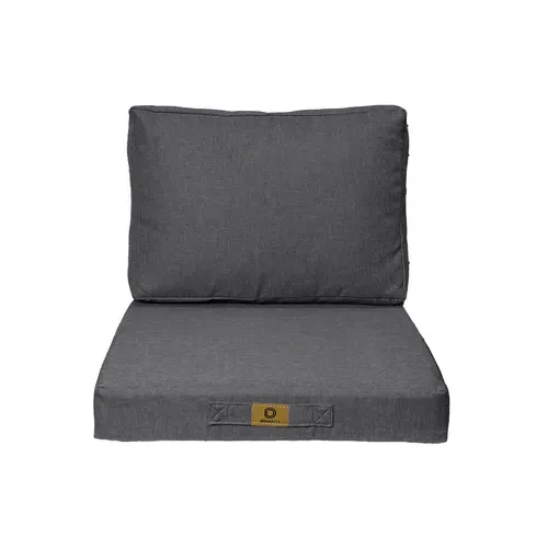 Coussins Pour Fauteuil Effet Lin Déhoussable 50x50cm Gris Chiné