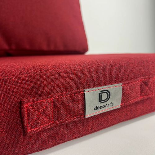 Coussins Pour Salon De Jardin Déhoussable 120x60cm - Bordeaux Chiné