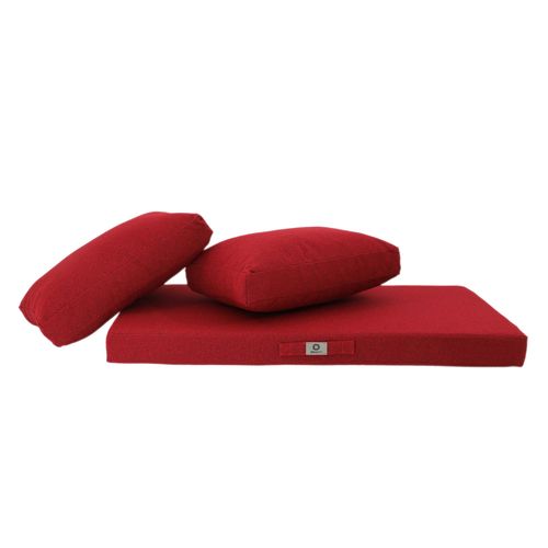Coussins Pour Salon De Jardin Déhoussable 120x60cm - Bordeaux Chiné