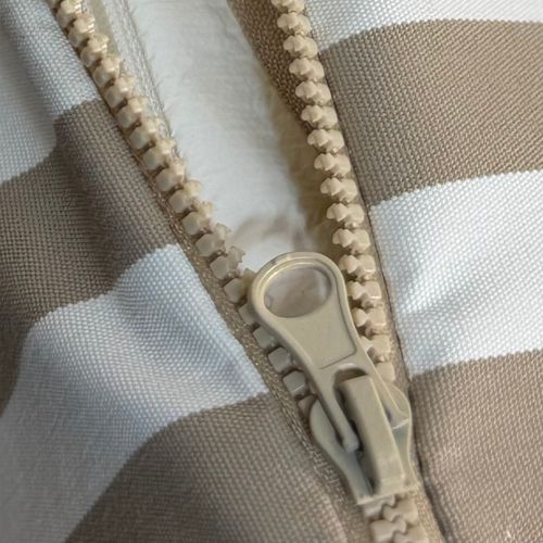 Coussins Pour Salon De Jardin Déhoussable 120x60cm Rayure Beige