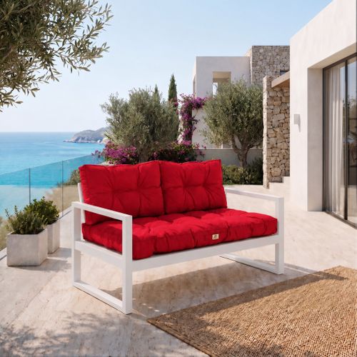 Coussins Pour Salon De Jardin Capitonné 120x60cm Rouge