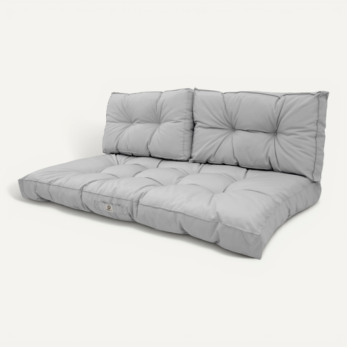 Coussins Pour Salon De Jardin Capitonné 120x60cm Gris Galet