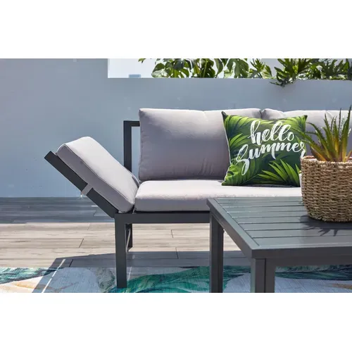 Katea - Salon De Jardin Bas Gris Clair