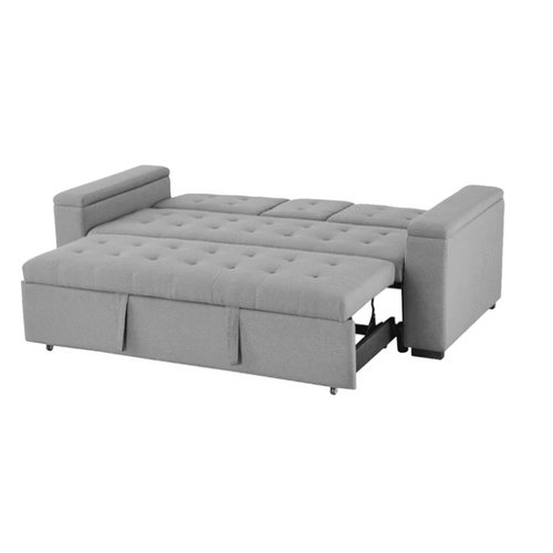 Canapé 3 Places Convertible Clic-clac En Tissu Pose-gobelet Marino