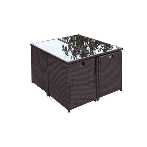 Salon de jardin Florida Marron/blanc 8 Places