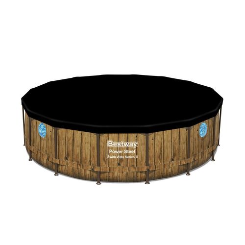 Hilo - Piscine tubulaire Effet Rotin Brun 4,88 X 1,22 M