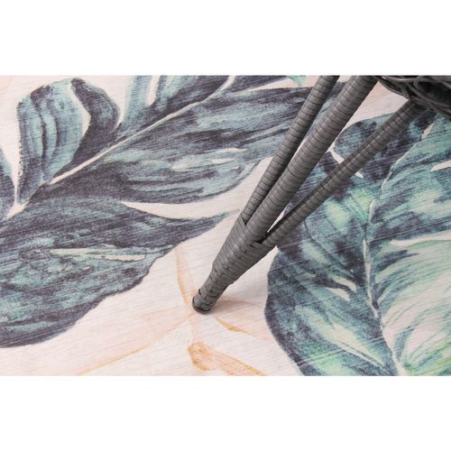 Jane - Fauteuil Oeuf Sur Pied En Rotin Gris