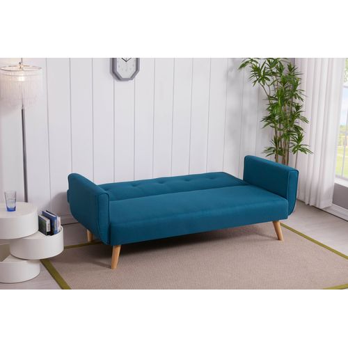 Berlin - Canapé Scandinave Convertible 3 Places Bleu Canard