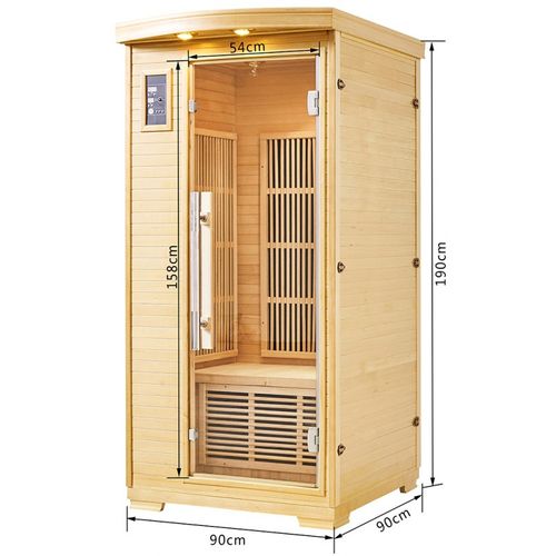 Sauna Infrarouge Nordica® Carbone Ir1 (1 Place) 90x90