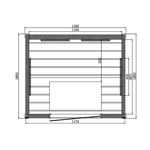 Sauna infrarouge Boreal® Diffusion 120 à Spectre Complet - 120 X 100