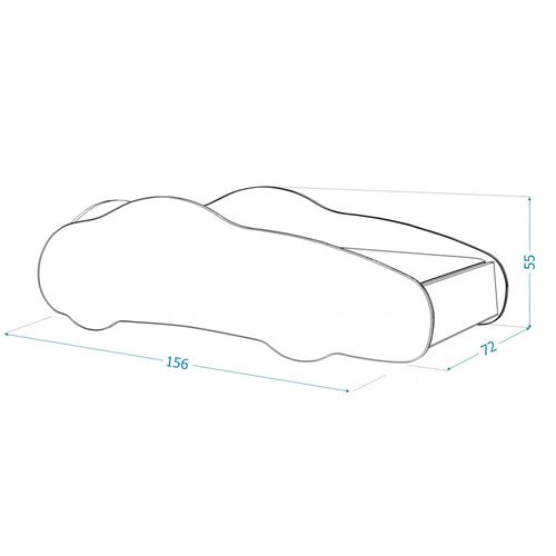 Lit Enfant Voiture 70x140 Cm - Pat Patrouille Thème Livré Avec Sommiers Et Matelas Mousse