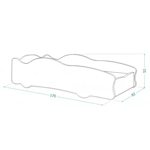 Lit Enfant Voiture 80x160 Cm Pat Patrouille - Avec Sommiers Et Matelas Mousse