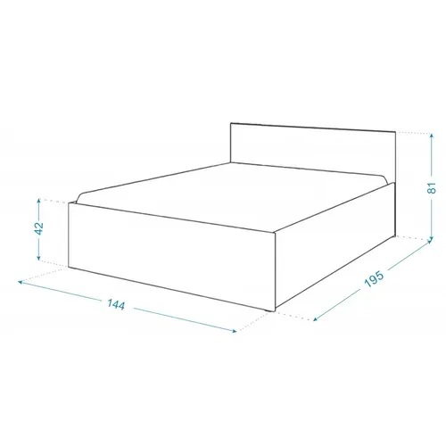 Lit Coffre Panama 140x190 - Sommier Inclus Blanc