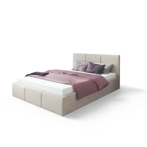 Lit Coffre Tesia 140x190  - Sommier Inclus Crème