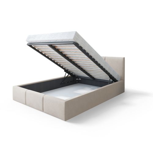 Lit Coffre Tesia 140x190  - Sommier Inclus Crème