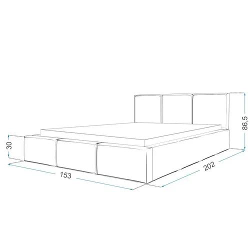 Lit Coffre Tesia 140x190  - Sommier Inclus Crème