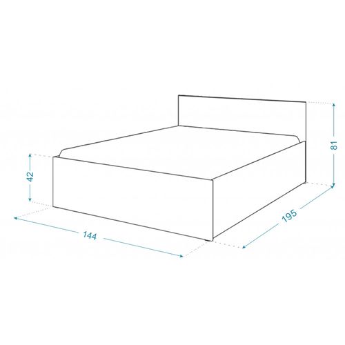 Lit Coffre Panama T 140x190 - Sommier Inclus Blanc - Blanc