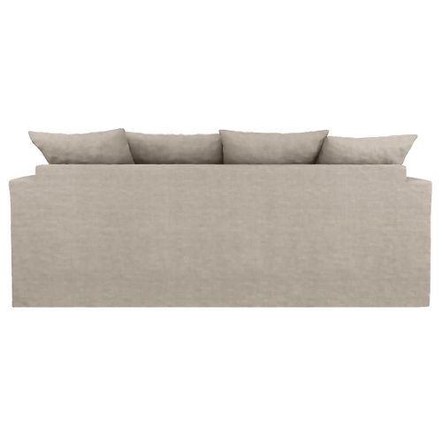 Canapé Lin 4 Pl Sofia 197 Cm Fixe Tissu Ficelle 100% Déhoussable – Fab France