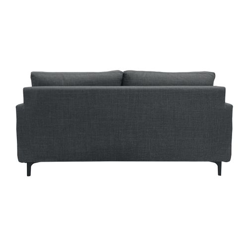 Canapé 3 Pl Wimy 167 Cm Fixe Tissu Anthracite - 100% Déhoussable - Fab. France