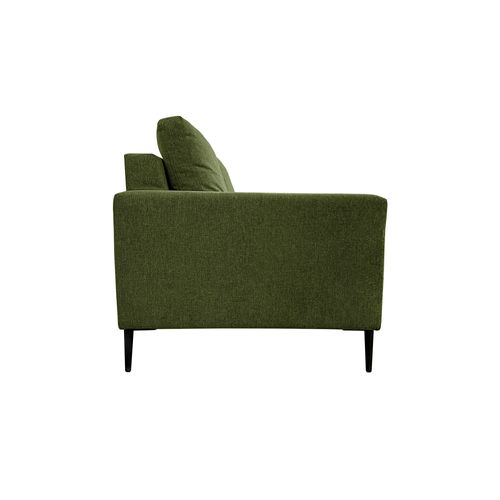 Canapé 3 Pl Sambre 191 Cm Fixe Tissu Vert Forêt - 100% Déhoussable - Fab. France