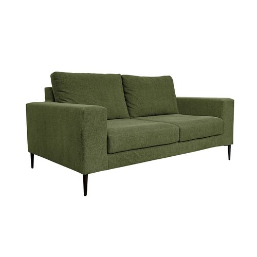 Canapé 3 Pl Sambre 191 Cm Fixe Tissu Vert Forêt - 100% Déhoussable - Fab. France