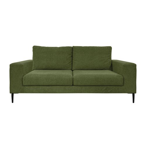 Canapé 3 Pl Sambre 191 Cm Fixe Tissu Vert Forêt - 100% Déhoussable - Fab. France