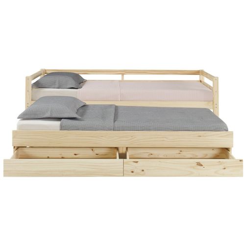 Lit Banquette Gigogne Alma Bois 90x200 Cm
