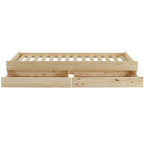 Lit Banquette Gigogne Alma Bois 90x200 Cm