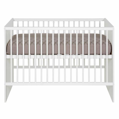 Lit Bébé à Barreaux Pixi   Blanc 60x120 Cm